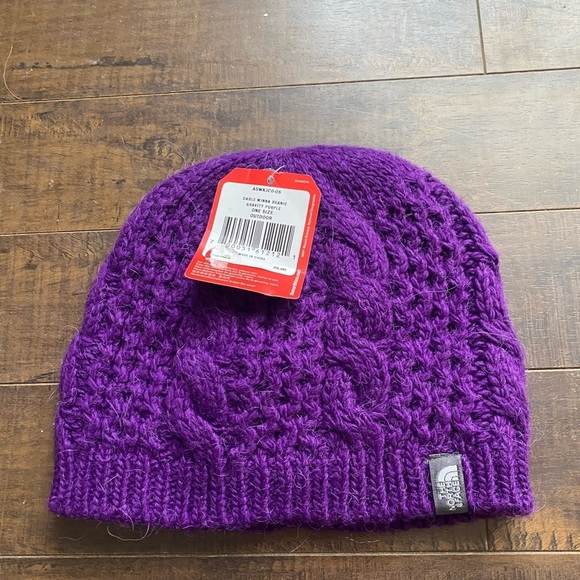 The North Face Canle Minna Purple Beanie - Picture 2 of 8